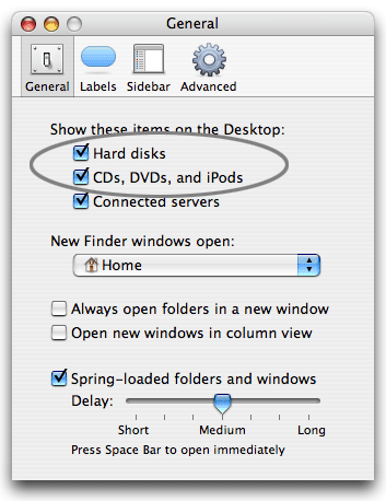 Show items on desktop